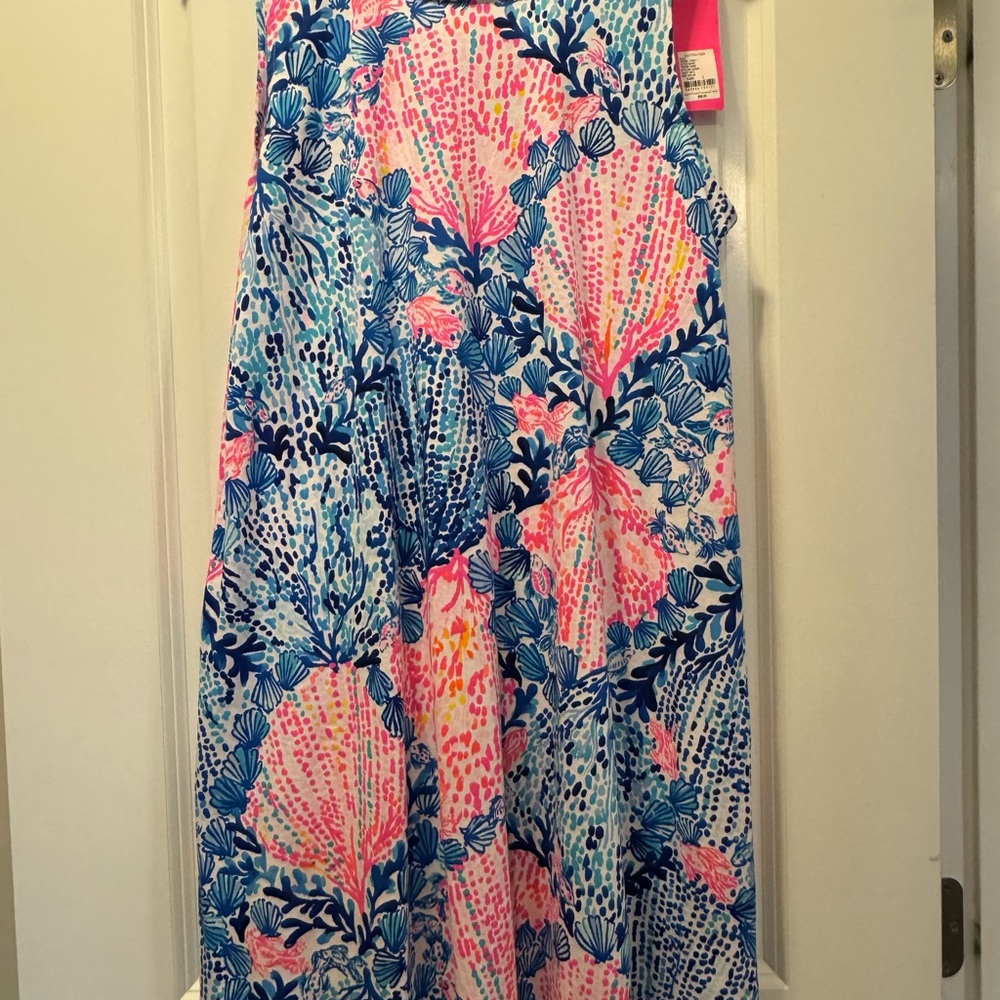 Vibrant Blue and Pink Lilly Kristen dress